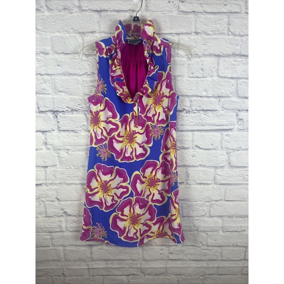 Southern Frock Resort Wear Beachy Colorful Feminine Shift Dress Size XS - Picture 11 of 11